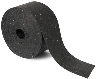 KARAT Tapis de terrasse en rouleau 10m/80mm x 5mm - Protection de bâtiments en granulés de caoutchouc - Coussinets pour lames - Découpe individuelle