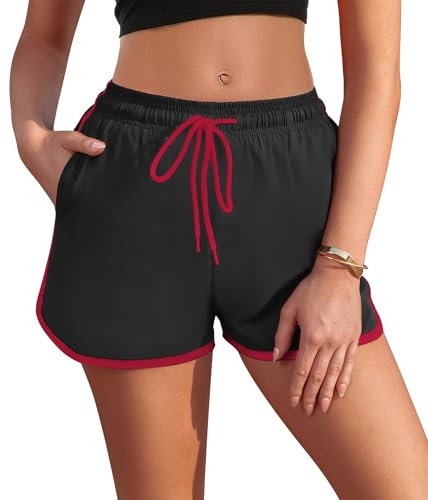 AI'MAGE Boardshorts für Damen Badeshorts Schwimmshorts Basic Damen Bikinihose Badehose Strandshorts Tankini Shorts Bademode Strand L