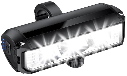 YBLNTEK 2000LM Bike Headlight USB-C Rechargeable, Super Bright LED Front Bike Light, IPX5 Waterproof, 4 Light Modes, Bicycle Headlight for Mountain Bike, Night Riding, Cycling, Commuting