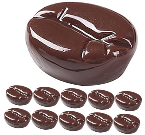 BESPORTBLE 25pcs Simulated Coffee Beans Artificial Beans Model Lifelike Food Prop for Diy Phone Case Making Accessories Decor Photo Prop