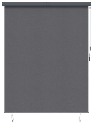 vidaXL Estor enrollable Gris antracita 200 x 250 cm Tela y Aluminio