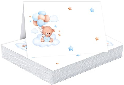Cormar Segnaposto Cartellini – Kit da 50 Pezzi – Decorazioni per Tavola Evento o Festa – Idea Originale per Invitati - Segnatavolo Natale - Battesimo - Matrimonio (Orsetto Blu)