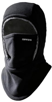 Braga de Cuello Térmica con Forro Polar Bufanda Facial y Capucha para Actividades Exteriores en Clima Frío Cortavientos