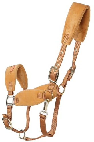 PRETYZOOM Cabestro para Caballo Acolchado Ajustable L Grande Color Amarillo Cuerda de Ternera para Entrenamiento Ecuestre en Establos y Senderos Equipo de Artículos para Caballos