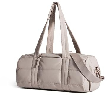 bagsmart Small Gym Bag for Women, 15L Sports Bag Shoulder Bag | Weekend Bag with Wet Pocket, Yoga Mat Carry Bag Detachable Strap For Yoga, Gym, Travel & Daily Use， Camel