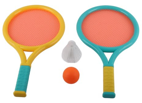 Aumotop Badmintonracket för Barn med 2 Racketar och 2 Bollar, Hållbart och Lätt för Barn, Sportkul, Ljusa Färger, 35 Cm/13,8 Tum