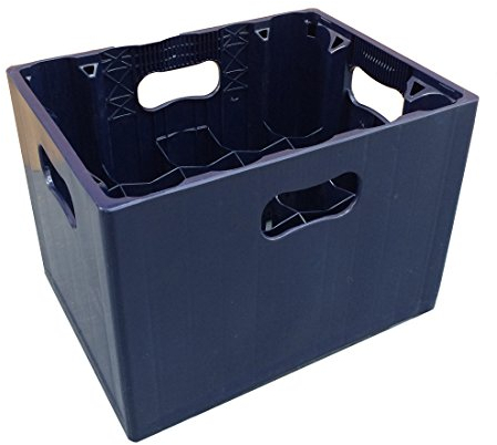 20 Compartment 500ml Beer Cider Bottle Plastic Stacking Glass Milk Bottle Crate - Perfect for Homebrew, Wine, Glasses, Beer, Recycling Box, Bottle Bank, Bottle Storage, Catering, Milk Crate (1)