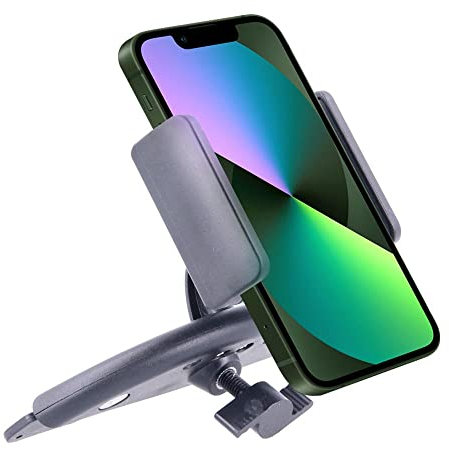 REY Soporte de Teléfono Móvil Universal para la Ranura de CDs del Coche, Sujeción Vehículo
