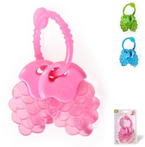 Cangaroo Beißring Traube T2215, BPA-frei, Kühlbeißring Zahnungshilfe ab 3 Monate rosa