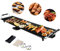 COSTWAY Teppanyaki Grill 90x23cm, Elektrische Grillplatte 1800W, Elektrogrill mit Antihaftbeschichtung, 6 Holzspateln und Antihaft-Eierring, Tischgrill Temperatur verstellbar