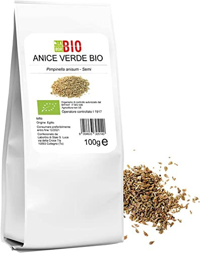 Anice verde semi Bio 100 g - Uso in Cucina Dolci Tisane Liquori - 100% Naturale LaborBio