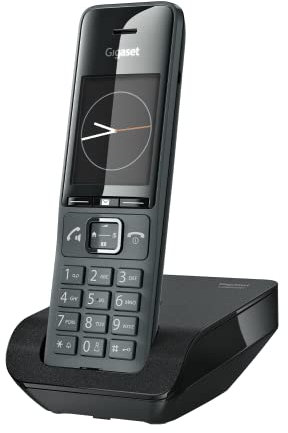 Gigaset Comfort 520 - Téléphone sans Fil DECT - Design élégant - Qualité Audio supérieure - Mode Mains Libres - Blocage d'appels - Répertoire Jusqu’à 200 Contacts, Gris [Version française]