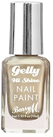 Barry M Gelly Hi Shine Nail Paint, Shade Dandelion | Metallic Golden Nail Polish