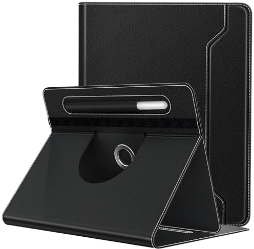 TiMOVO Universal Hülle für 9-11 inch Tablet, 360 Grad drehbarer Ständer Schutzhülle mit Stifttasche für 9 10 10.1 Inch Android Touchscreen Tablet, Schwarz