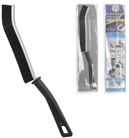 Lot de 2 brosses de nettoyage d'angle multifonctionnelles, brosse de nettoyage pour joints, brosse de nettoyage des joints, brosse de nettoyage des coins avec poils rigides pour cuisine, salle de