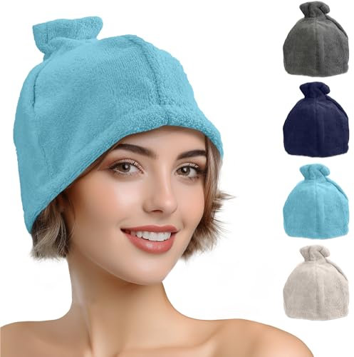 JEMIDI Gorro para Sauna - Sombrero Menta 100% Algodón para Hombre y Mujer - Accesorios Unisex para Saunas