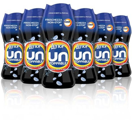 Lenor Profumatore Bucato Perle Profumate Lavatrice, Unstoppables Dash, Mega Pacco 6 x 270g, Intensificatore Di Profumo