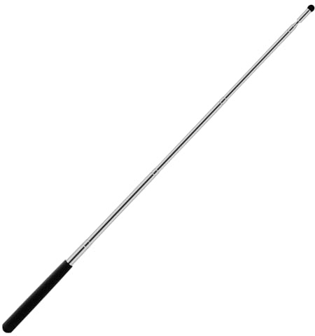 ValueBargain Bastone puntatore 100 cm allungabile con manico antiscivolo satinato per touch screen, ufficio, aula, nero