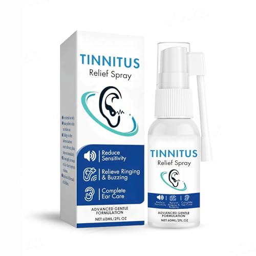 Tinnitus Relief Spray - Fresh Daily Ear Cleaning Solution for Adults & Children, Helps Soothe Ringing and Reduce Wax Buildup