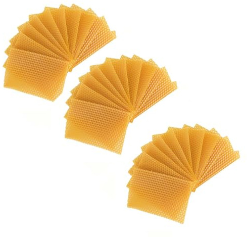 Feuilles de Cire d'abeille pour Fabrication de Bougies Roulées à la Main | Fondations, Ruche, Projets, Créatifs, Additifs, Combustion, Propre, Uniforme, Pièces, qualite, Solid, pratique