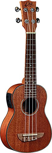 EKO GUITARS - Uku Duo Ukulele Soprano EQ con Borsa; Preamp con Accordatore; Uscita Jack per Amplificazione o Registrazione; Leggero e Maneggevole; Ideale per Principianti