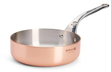 De Buyer 6430.24 Sauteuse, Kupfer, Silber, 27,9 x 20,1 x 10,9 cm