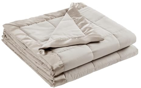 Madison Park Windom Down Alternative Blanket, Premium 3M Scotchgard Moisture Wicking Treatment, Lightweight and Soft Bed Cover For All Season, Satin Trim, Grey Full/Queen