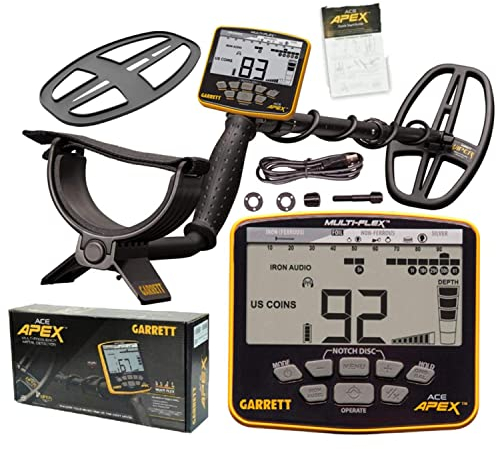 Garrett ACE APEX 6 x 11 Multi-Freq Basic Metalldetektor Ultraleichtdetektor Multi-Frequency-Technologie Wasserdichte 6 × 11 Viper-Spule
