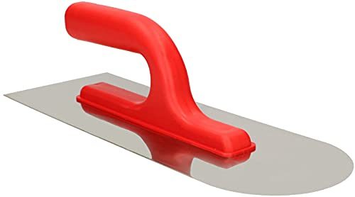 KOTARBAU® Llana de alisado Redonda 320 mm, Llana de Acero Inoxidable, Llana con Frente Redondo, Llana Redondeada, Llana para Trabajos de Acabado, Llana para Alisar