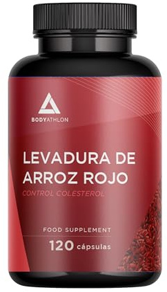 Levure de Riz Rouge cholesterol 120 Capsules- Monacolina K, Coenzyme Q10, Policosanol, Guggul- Ingrédients naturelle- Riz rouge gelules cholestérol