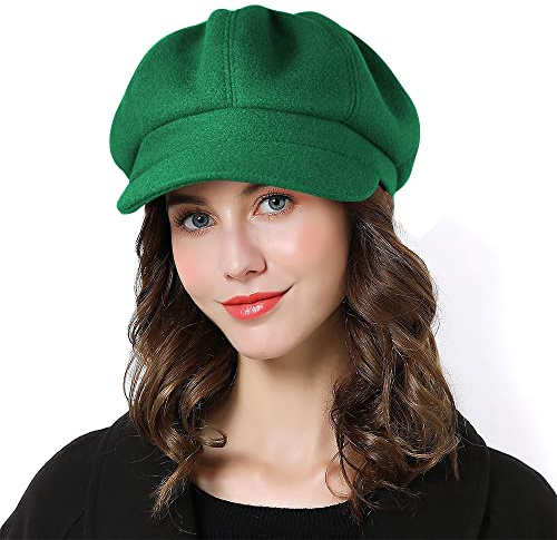 Superora Bonnet Béret Casquette Chapeau Rétro Laine Souple Vintage Automne Hiver pour Femme