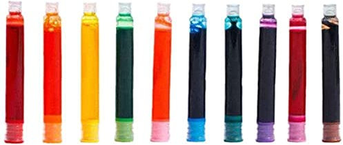 Sac Tintenpatronen-Set, 10 Farben/Box, Einweg-Tintenpatronen, für 3,4 mm Füllfederhalter, Schreibstation, farbiger Bürostift