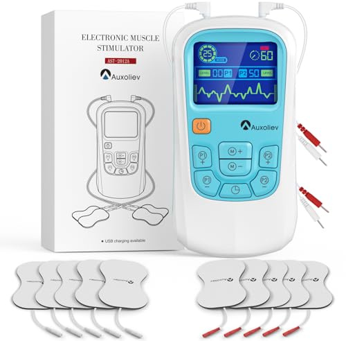 Auxoliev Dual Channel TENS Machine for Pain Relief,TENS & EMS Machine