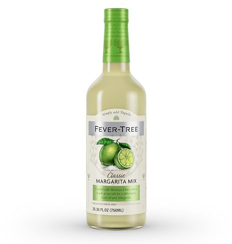 Fever-Tree Margarita Mix – Mélangeur de qualité supérieure – Cocktails et mocktails – Mélange à boissons artisanales et en lot – Ingrédients d'origine naturelle – Sans alcool – Bouteille en verre de