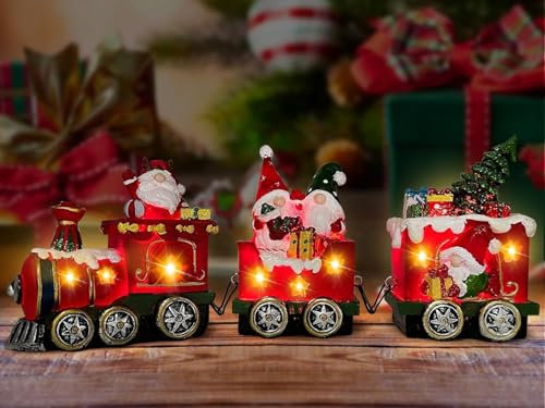 Weihnachtsdeko Innen Figuren, LED Weihnachtszug Weihnachtsfiguren, Weihnachtszug Deko Weihnachtsdeko Tisch, Christmas Decorations Weinachtsdekorationen Weihnachten Deko Tischdeko
