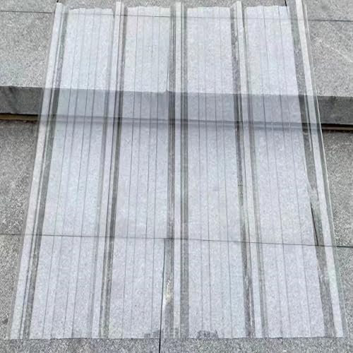 Clear Corrugated Roofing Sheets UV Protection Roof Cover for Sheds Garages Factories Flame Retardant Daylighting 1mm Thick 20Pcs 0.9x1.6m Rainproof Canopies