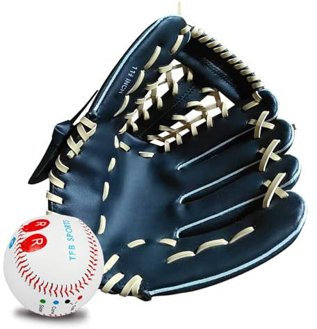 Baseball-Handschuh für Kinder/Jugendliche/Erwachsene mit 1 Ball, Softball-Handschuhe, Baseball-Schlaghandschuhe, Jugend-Baseball-Handschuh, PU-Leder
