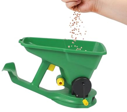 Spargitore per prato | Seminatrice a mano | Spargitore portatile per giardino, paesaggistica, parco, pascolo e prato