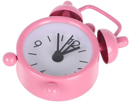 BESPORTBLE Mini Réveil Miniature Rose 1:6 pour Maison De Poupée, Horloge De Bureau Petite Taille, Accessoire Décoratif Fonctionnel, Ornement D'horloge Miniature, Jouet D'intérieur Décoratif