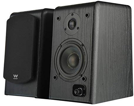Woxter Dynamic Line DL-610 Black - Altavoces de estantería terminados en Madera autoamplificados (20 RMS 180 W, Bluetooth, conexión de 3,5mm, PC, TV, Tablets, Smartphones, mp3...)