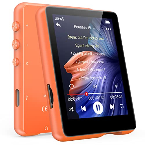 32GB MP3 Player Bluetooth 5.3 MECHEN 2,4'' Touchscreen Tragbarer MP3-Player zum Laufen mit Line-in-Aufnahme, FM-Radio, Lautsprecher, Unterstützt bis zu 128GB