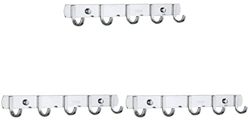 Ganchos de pared, ganchos for abrigos, gancho de cocina, 1 pieza de abrigo de acero inoxidable for baño, ganchos for colgar toallas, gancho cuadrado, parte trasera resistente al óxido for clavijas de