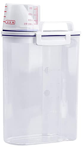 Hoxfly Boîtes À Nourriture Pour Chien, Food Container Avec Gobelet Doseur, Réservoir Stockage D'aliments Secs Pour Les Chats/Chiens Croquettes, Céréales, Farine, Corn Flakes (2.7 L/30x14x7.5cm