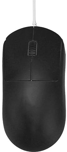 Ratón con Cable Básico de 3 Botones, Ratón óptico USB de 1200DPI para Ordenador Portátil, Ratón de Color Sólido de Diseño Simple para Oficina en Casa (Negro)