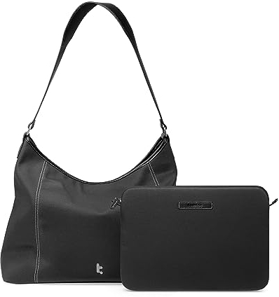 tomtoc 18L Tote Bag Set mit einer 15,6-Zoll abnehmbaren Laptophülle, Damen Umhängetasche Schultertasche Notebooktasche Passt 2024 Neu 16-Zoll MacBook Pro M4