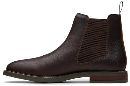 Clarks Premium Jaxen Easy Chelsea Stivale Uomo, Marrone Tumb, 8.5 UK, Tumb Marrone, 42.5 EU