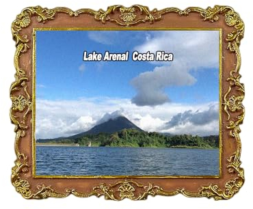 Imán para nevera, diseño del lago Arenal Costa Rica, recuerdo 3D, para decoración de nevera, calcomanía magnética