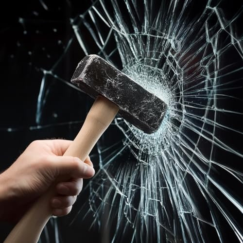 Qualsen 4Mil Pellicola Trasparente Adesiva Antieffrazione Antirottura Pellicole di Sicurezza per Vetro Pellicola Adesiva per Vetri Pellicola Protettiva per Casa 44.3x200cm