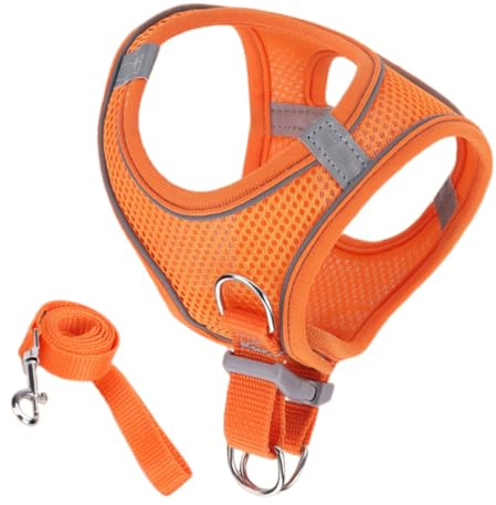 Arnés para Gato Viaje,Chaleco Suave de Malla con Tiras Reflectantes de Seguridad | Chaleco Pequeño Mediano Entrenamiento Mochilero Exterior Suministros Mascotas