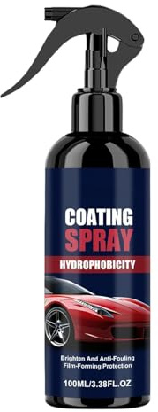 Agente de Revestimiento de Efecto Rápido | Alto Brillo Larga Duración 100ml Hidrofóbico - Agente Recubridor para Coches Sin Agua,para Sedán Camión SUV Autocaravana Motocicleta Scooter ATV